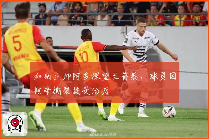 加纳主帅阿多探望兰普泰，球员因韧带撕裂接受治疗